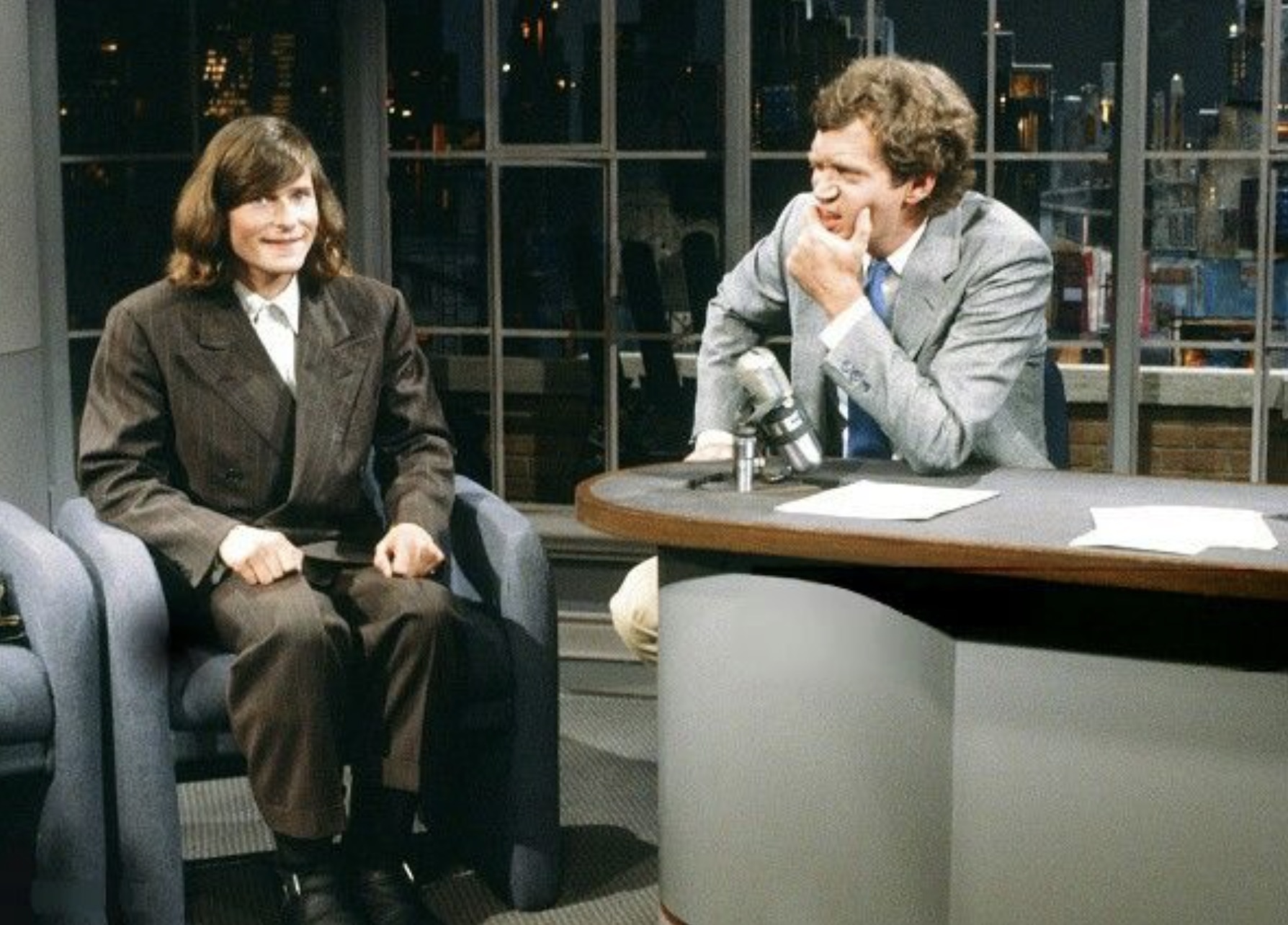 Crispin freaking out Letterman